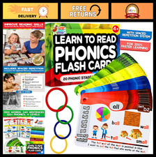 Phonics Flash Cards for Kids - Spaced Repetition Learning, 20 Stages, CVC Digr