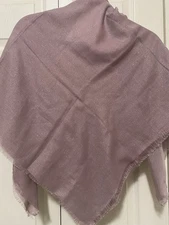 Mauve metallic Square Fringe Edges scarf Headcovering