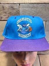 Vintage 1990's Charlotte Hornets NBA Basketball Teal Snapback Hat Cap NWOT