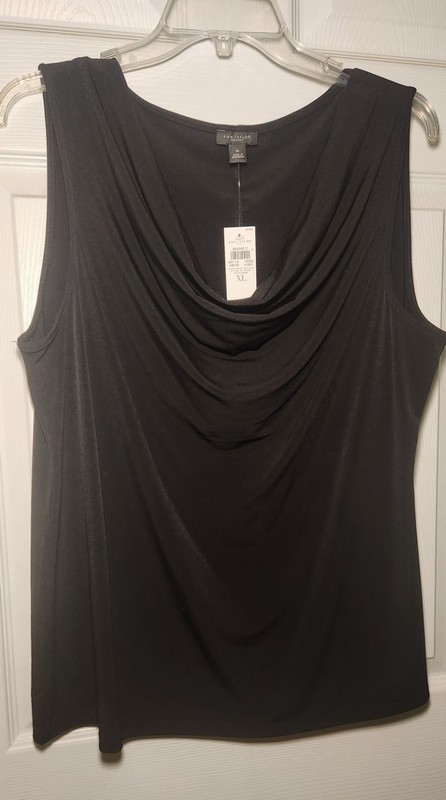 Ann Taylor Women's Sleeveless XL Black Sleeveless Top New With Tag