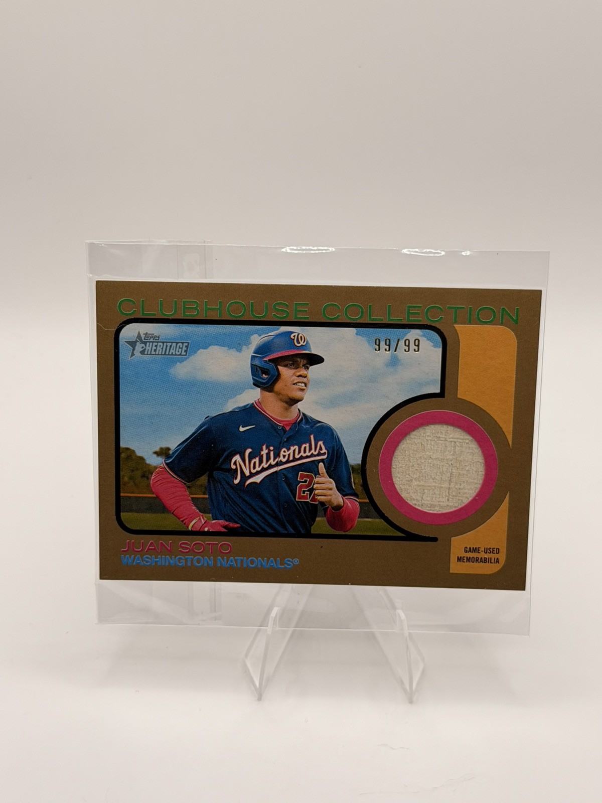 2022 Heritage High Number Clubhouse Collection Relics Gold 99/99 Juan Soto 