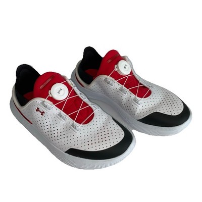 Men s Under Armour White/Red SlipSpeed Sneakers - Size M6,5 W8