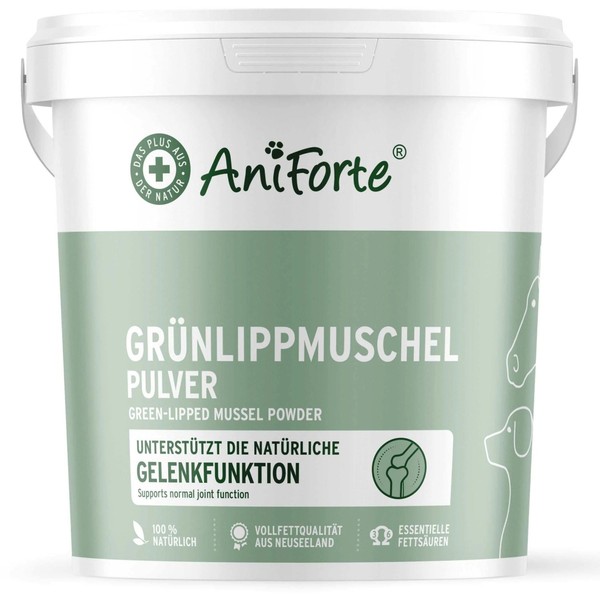 Aniforte GrüNlippmuschel Pulver 1 Kg | Hunde | Katzen | Pferde | Gelenke-image