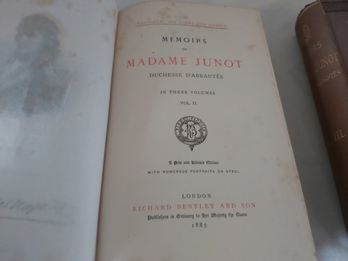Memoirs of Madame Junot Duchesse D'Abrantes 1883 Richard Bentley All 3 Volumes - Picture 11 of 17