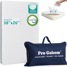 Waterproof Pack and Play Mattress 38"X26" for Babies White