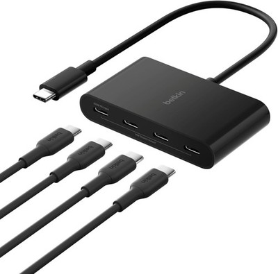 Connect USB-C to 4-Port USB-C Hub, Black