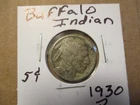 Buffalo/Indian Head Nickel, Original Date, 1930-P. #65