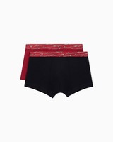 Emporio Armani Herren Allover Shiny Logoband 2-Pack Trunk Badehose, Schwarz, XL
