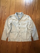 RRL Double RL Ralph Lauren Polo Mens Perkins Shawl Collar Washed Denim Jacket L