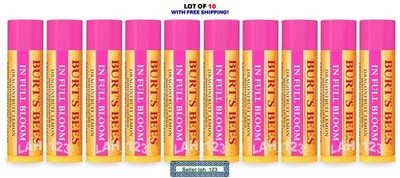 LOT/10 Burts Bees Moisturizing Lip Balm~DRAGONFRUIT LEMON~New+Fresh+Sealed+Ship!