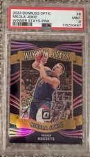 2023-24 Donruss Optic Winner Stays Pink - Nikola Jokic Denver Nuggets #/25 PSA 9