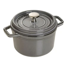 Staub Cast Iron 0.85 qt, Round, Dutch Oven, Graphite Grey 🔥🔥🔥