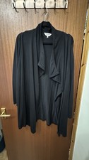 Studio 8 Black Waterfall Open Front Cardigan - Size 20