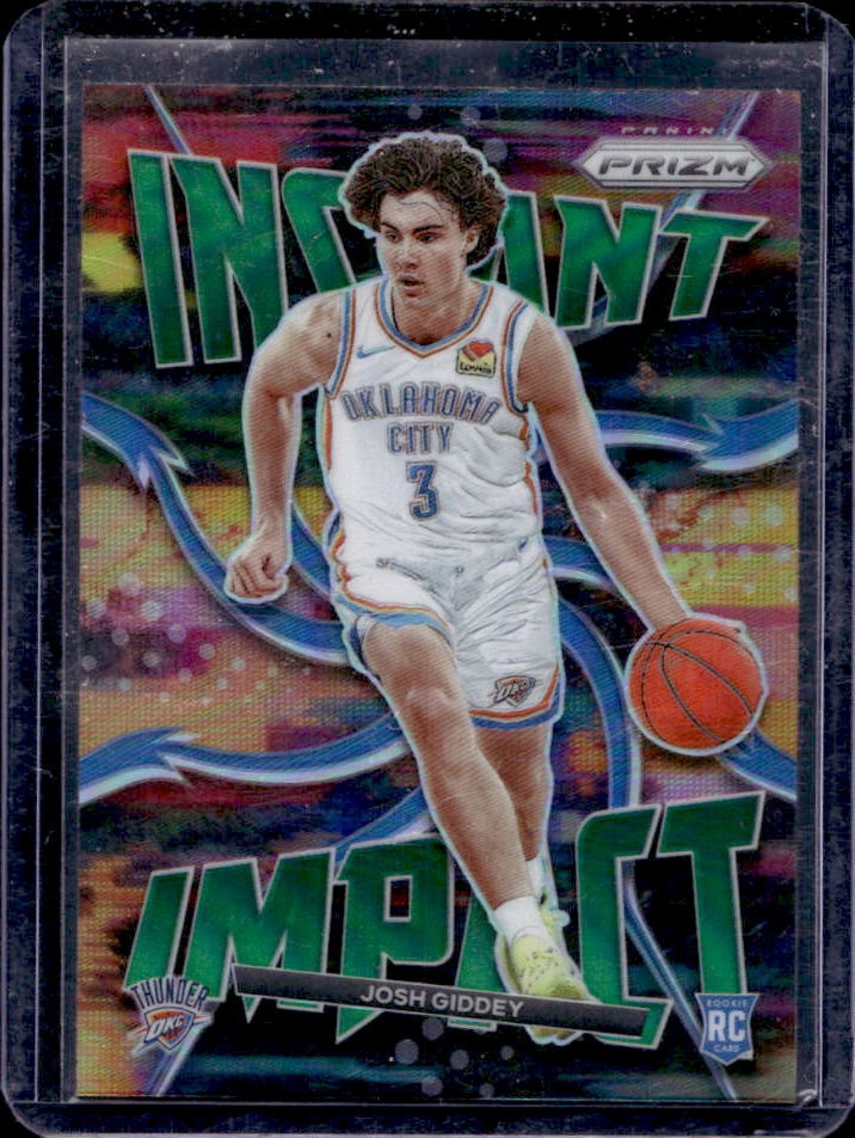 2021-22 Prizm Josh Giddey Instant Impact RC Prizms Green #4 Thunder