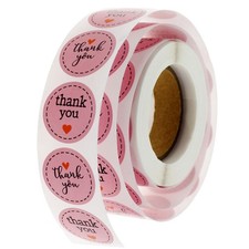  500 Pcs Clear Round Stickers Happy Birthday Adhesive Gift Label Sealing