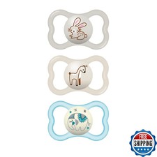 MAM Air Night  Day Baby Pacifiers, Sensitive Skin, Glows, 3 Pack, 6-16 Months