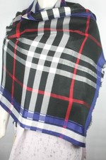 Auth Burberry Scarf Shawl Stole Wrap 100% Cas...
