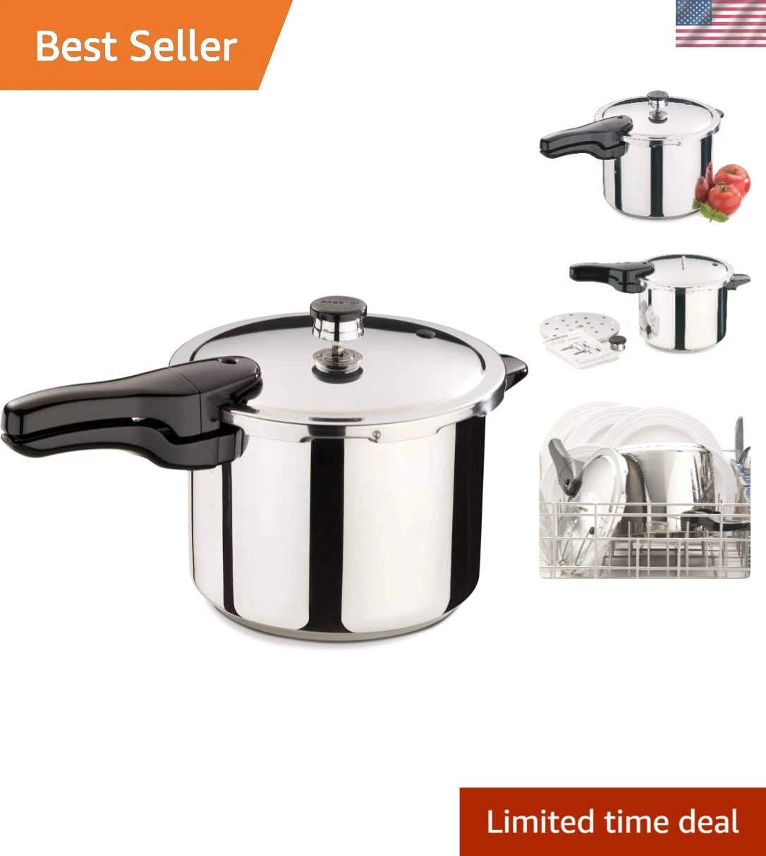 01362 6-Quart Stainless Steel Pressure Cooker