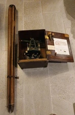 Early 1900's Buff & Buff Surveyors Transit, Case and Tripod