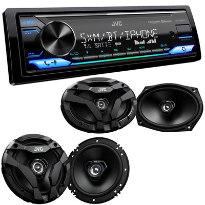 JVC KD-X380BTS Receiver with Bluetooth/USB/SiriusXM/Alexa + Speakers
