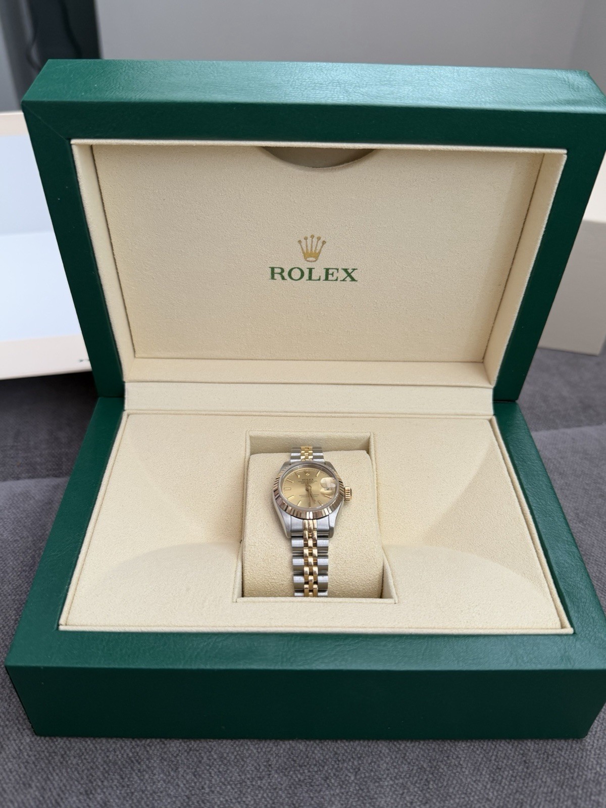 Rolex Datejust 26mm Ref 69173 Champagne Dial Two-Tone Jubilee Box Papers