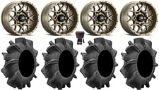 ITP Hurricane 14" Wheels Bronze 32" Assassinator Tires Kawasaki Teryx Mule