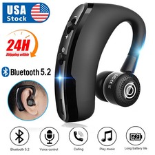 Trucker Wireless Headset Bluetooth 5.2 Earpiece Mic Earbud Noise Cancelling