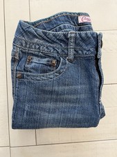 Candies Girls/Juniors Sz 10 Med Blue Wash Spandex Jeans w/ Heart Button Zip Fly