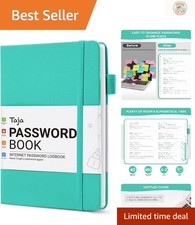 Elegant Password Keeper Book for Seniors - 136 Pages with Alphabetical Tabs