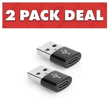 2 PACK USB C 3.1 Type C Female to USB 3.0 Type A Male Port Converter Adapter NEW