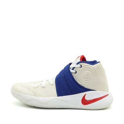 Nike Herren Kyrie 2 Sneaker Weiß/Blau/Rot Logo-Details Basketballschuhe EU 41
