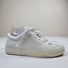 Rothy's The Lace Up Sneaker White Size 8 Knit Casual Sneakers Washable