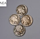 (4) 1913+1914+1920 Buffalo Nickel Set/Lot ~ VG-VF ~ 4 Coins ~ ZBL17