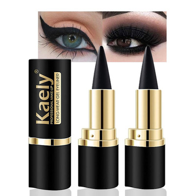 2Pcs Gel Eyeliner Pencil, Natural Black Eyeliner Cream, Liquid Eye Liner Pencils