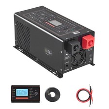 1200W Pure Sine Wave Inverter Charger, 12V to 120V, LCD Remote, for RV Home