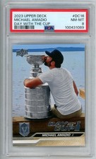2025-26 Upper Deck Series 2 Day With The Cup SP Michael Amadio PSA 8
