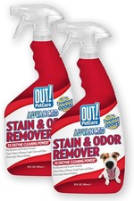 OUT Pet Stain  Odor Remover 32oz 2 Pack Enzyme Cleaner Dog Cat Urine Spray Co