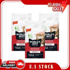 3 Pack World's Best Cat Litter Multiple Cat Unscented, 15 lb Bag