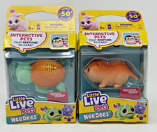 Little Live Pets Needees Interactive Animal Toy Sandee Turtle  Splashee Otter