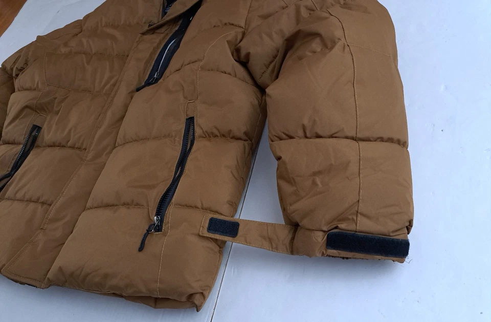 Vintage Reebok 1895 Brown Full Zip Insulated Puffy Jacket  Hooded Large - Image 4 of 4