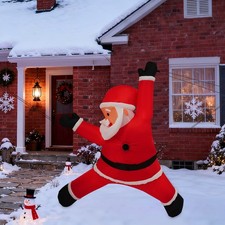 Hanging Christmas Inflatables Wearing Christmas Hat, Christmas Inflatables Decor