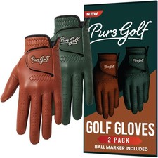 Multipack Colored Cabretta Leather Golf Gloves Men Medium Worn on Left Hand