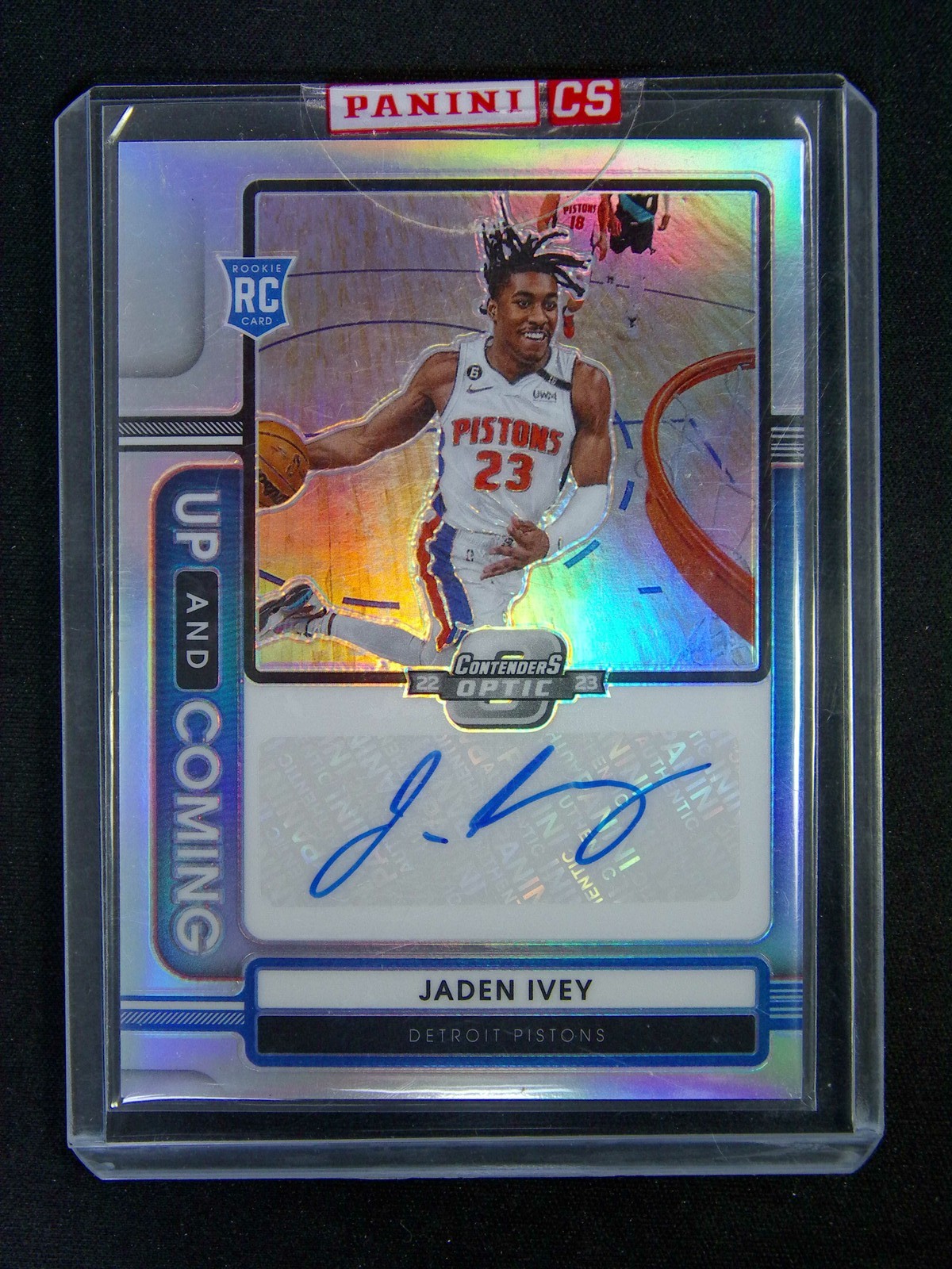2022-23 Panini Contenders Optic Jaden Ivey RC Up And Coming Auto Silver /99