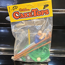 Vintage Wilton Cake Tops Plastic Cake Topper Set, Golf Theme, Multicolor