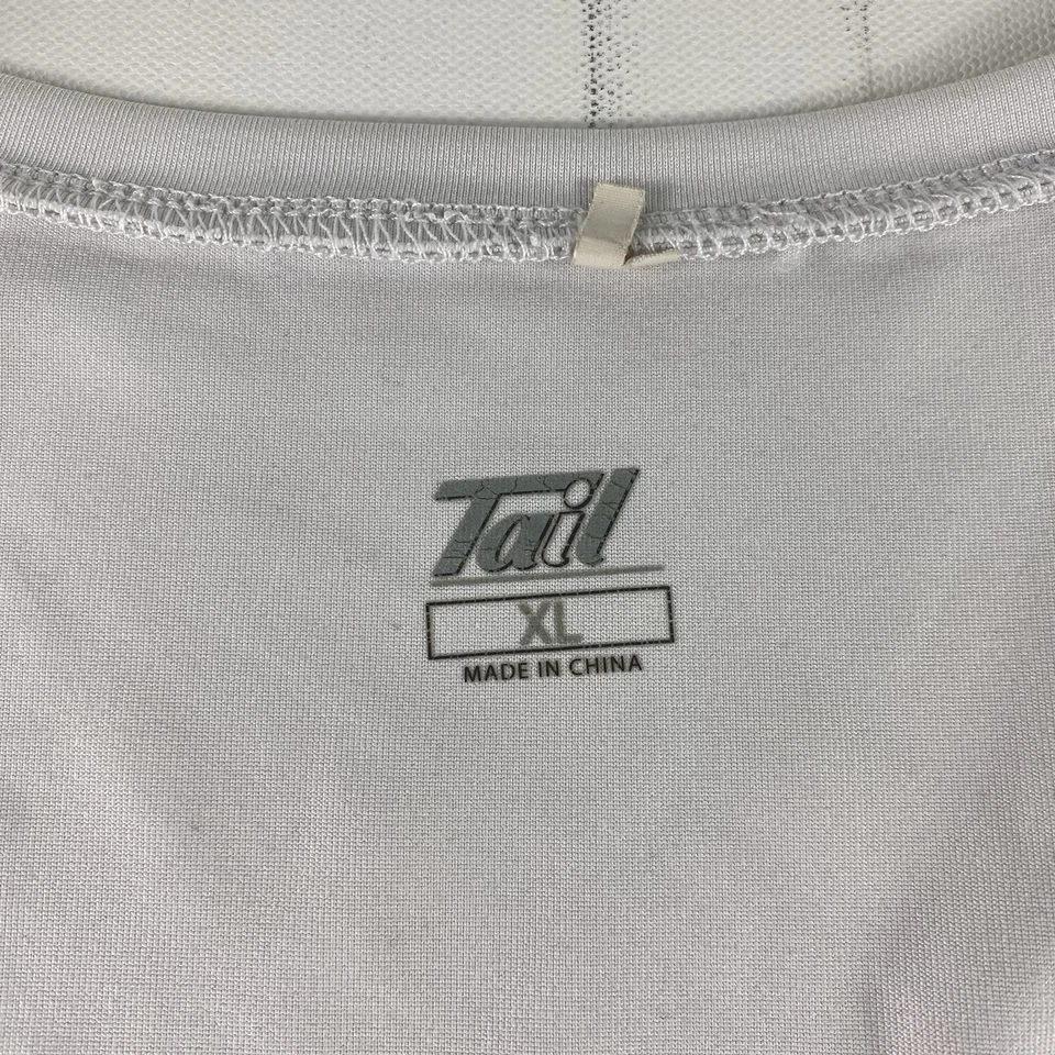 Tail T Shirt Womens XL White Short Sleeve Tee Vented Performance V-Neck Ladies - Image 3 of 4