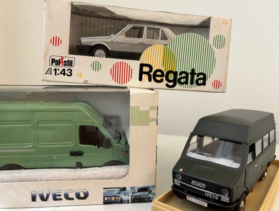 Lotto RARI Modellini Iveco Old Cars Scala 1/43 + Fiat Regata Polistil 1/43 - Immagine 2 di 2