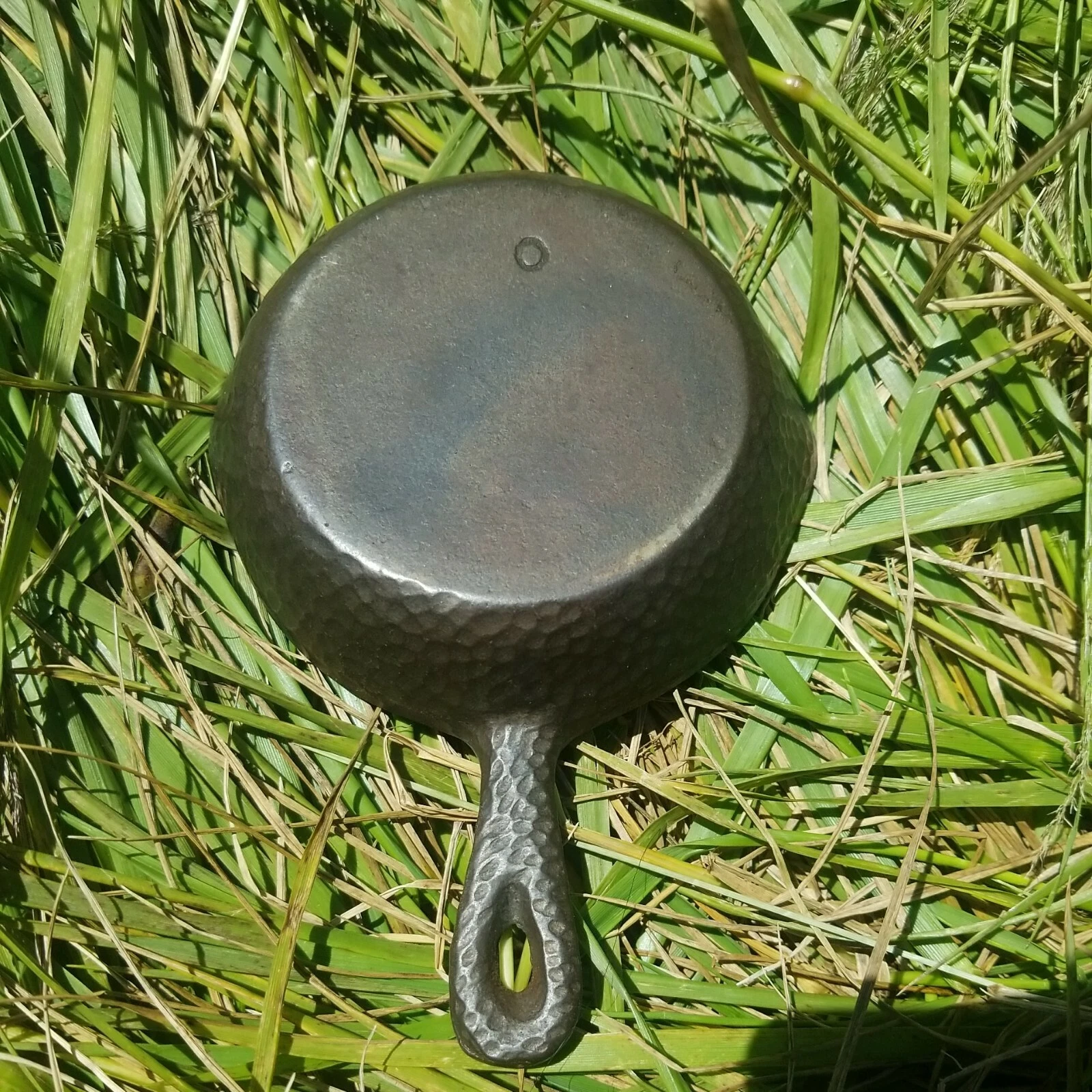 Antique Miniature Hammered Cast Iron Skillet! Old Lodge USA Sample Size Cookware