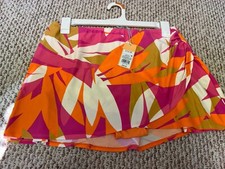 New Women's Abstract Print Swimsuit Skirt - Kona Sol Multi Colored Size XL