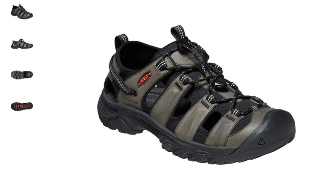 Keen Targhee III Sandal Grey Black Close Toed Sandal Men s US