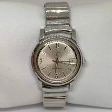 Vintage Elgin automatic men’s date wrist watch RA Swiss RA 32mm size 6.5” works